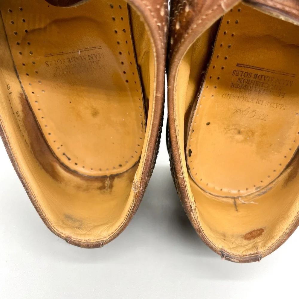 Vintage Dr Martens 3989 Oxford Mens 13 Brown Crazy Horse Leather Wingtip Brogue